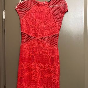 Top shop red lace mini dress